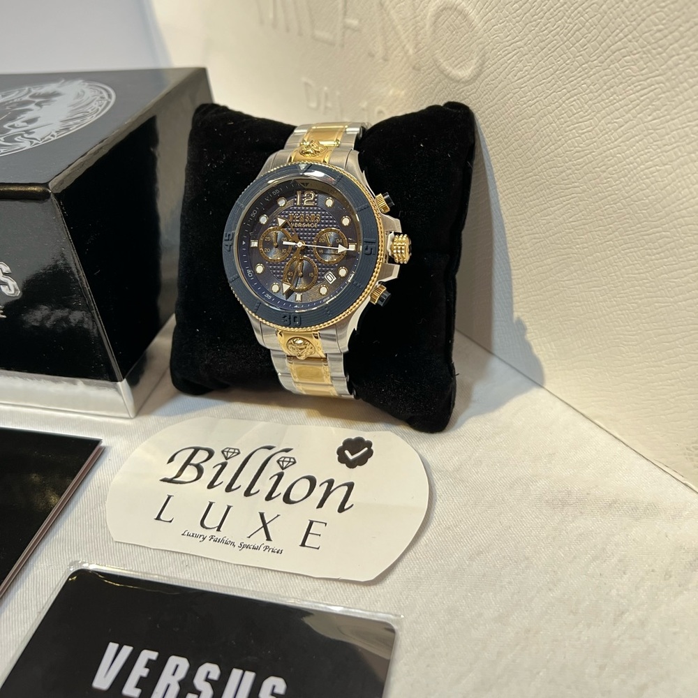 Gold and Silver Watch Versace Versus